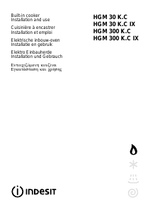 Manual Indesit HGM 30 K.C (WH) Range