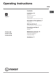 Handleiding Indesit PI 640 AS (IX) GB Kookplaat