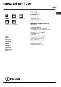 Manual Indesit PI 631 (IX) Placa