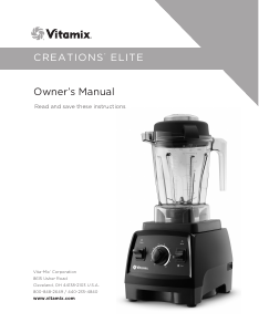 Manual Vitamix Creations Elite Blender