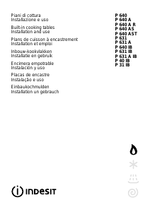 Manual de uso Indesit P 640 A (IX) Placa