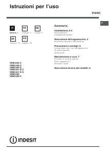 Manual de uso Indesit VRM 630 C Placa