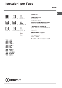 Manual Indesit VRM 640 M C Placa