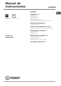 Manual Indesit PIM 640 A (IX) AG Placa