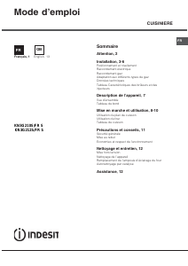 Handleiding Indesit KN3G210S(W)/FR S Fornuis