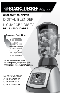 Manual Black and Decker BLC18750DMB Blender