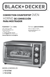 Manual de uso Black and Decker TO1675B Horno