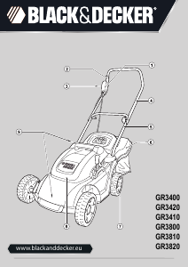 Manual Black and Decker GR3810 Lawn Mower