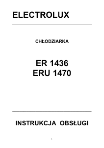 Instrukcja Electrolux ERU1470 Lodówka