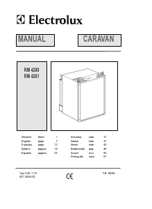 Manual de uso Electrolux RM 4280 Refrigerador