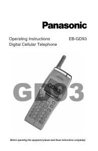 Manual Panasonic EB-GD93 Mobile Phone