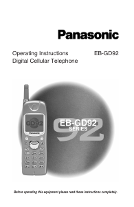 Manual Panasonic EB-GD92 Mobile Phone