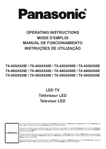 Manual Panasonic TX-49GX525E LED Television