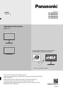 Manual Panasonic TX-50EXW784 LED Television