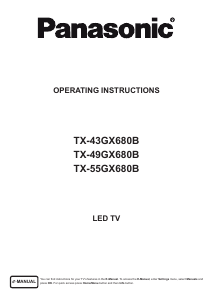 Manual Panasonic TX-49GX680B LED Television