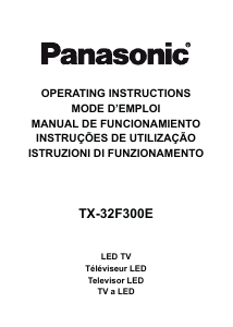 Manual de uso Panasonic TX-32F300E Televisor de LED