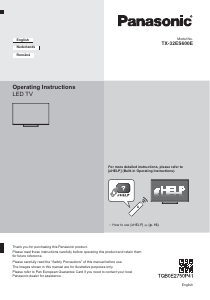 Handleiding Panasonic TX-32ES600E LED televisie