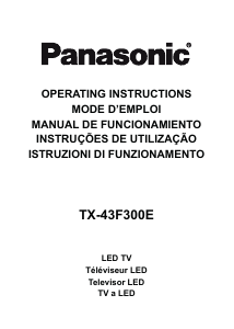 Manual de uso Panasonic TX-43F300E Televisor de LED