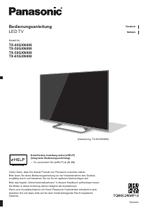 Bedienungsanleitung Panasonic TX-58GXN888 LED fernseher