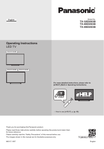 Manual Panasonic TX-32ES503B LED Television