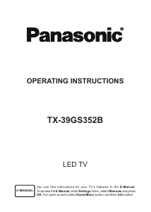 Manual Panasonic TX-39GS352B LED Television