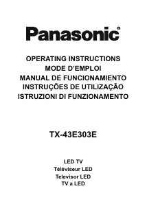 Manual Panasonic TX-43E303E Televisor LED