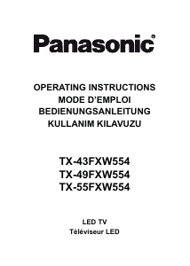 Mode d’emploi Panasonic TX-49FXW554 Téléviseur LED
