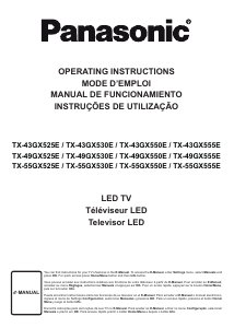 Manual Panasonic TX-55GX555E LED Television