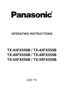 Handleiding Panasonic TX-55FX550B LED televisie