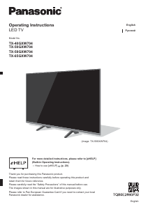 Manual Panasonic TX-65GXW704 LED Television