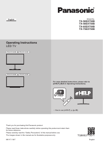 Manual Panasonic TX-75EX750B LED Television