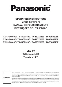 Manual de uso Panasonic TX-49GX610E Televisor de LED