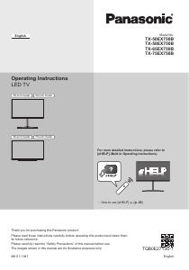 Manual Panasonic TX-50EX750B LED Television