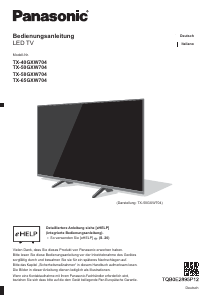 Manuale Panasonic TX-50GXW704 LED televisore
