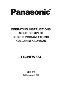 Kullanım kılavuzu Panasonic TX-39FW334 LED televizyon