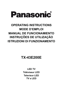 Manual de uso Panasonic TX-43E200E Televisor de LED