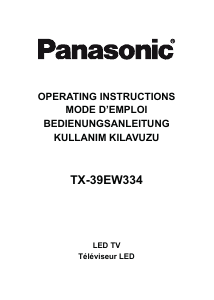 Kullanım kılavuzu Panasonic TX-39EW334 LED televizyon