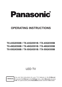 Manual Panasonic TX-43GX550B LED Television