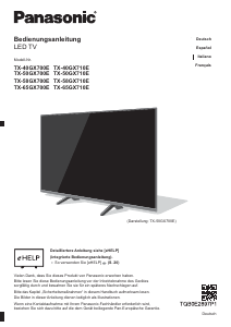 Manuale Panasonic TX-40GX700E LED televisore