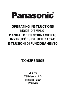 Manual de uso Panasonic TX-43FS350E Televisor de LED