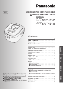 Manual Panasonic SR-THB185 Rice Cooker