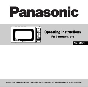 Manual Panasonic NE-9051 Microwave