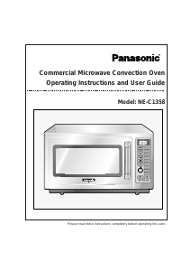 Manual Panasonic NN-C1358 Microwave