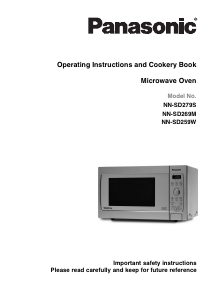 Manual Panasonic NN-SD269MBPQ Microwave