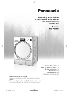 Manual Panasonic NH-P8BH1 Dryer