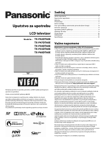 Priručnik Panasonic TX-P60DT60E Viera Plazma televizor