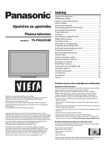 Priručnik Panasonic TX-P42UX30E Viera Plazma televizor