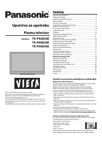 Priručnik Panasonic TX-P46G30E Viera Plazma televizor