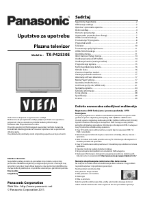 Priručnik Panasonic TX-P42S30E Viera Plazma televizor