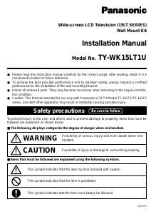 Manual Panasonic TY-WK15LT1U Wall Mount